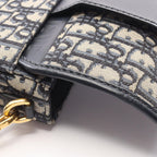 Dior Shoulder Bag 30 Montaigne Oblique Navy Canvas Leather 30 — view 8