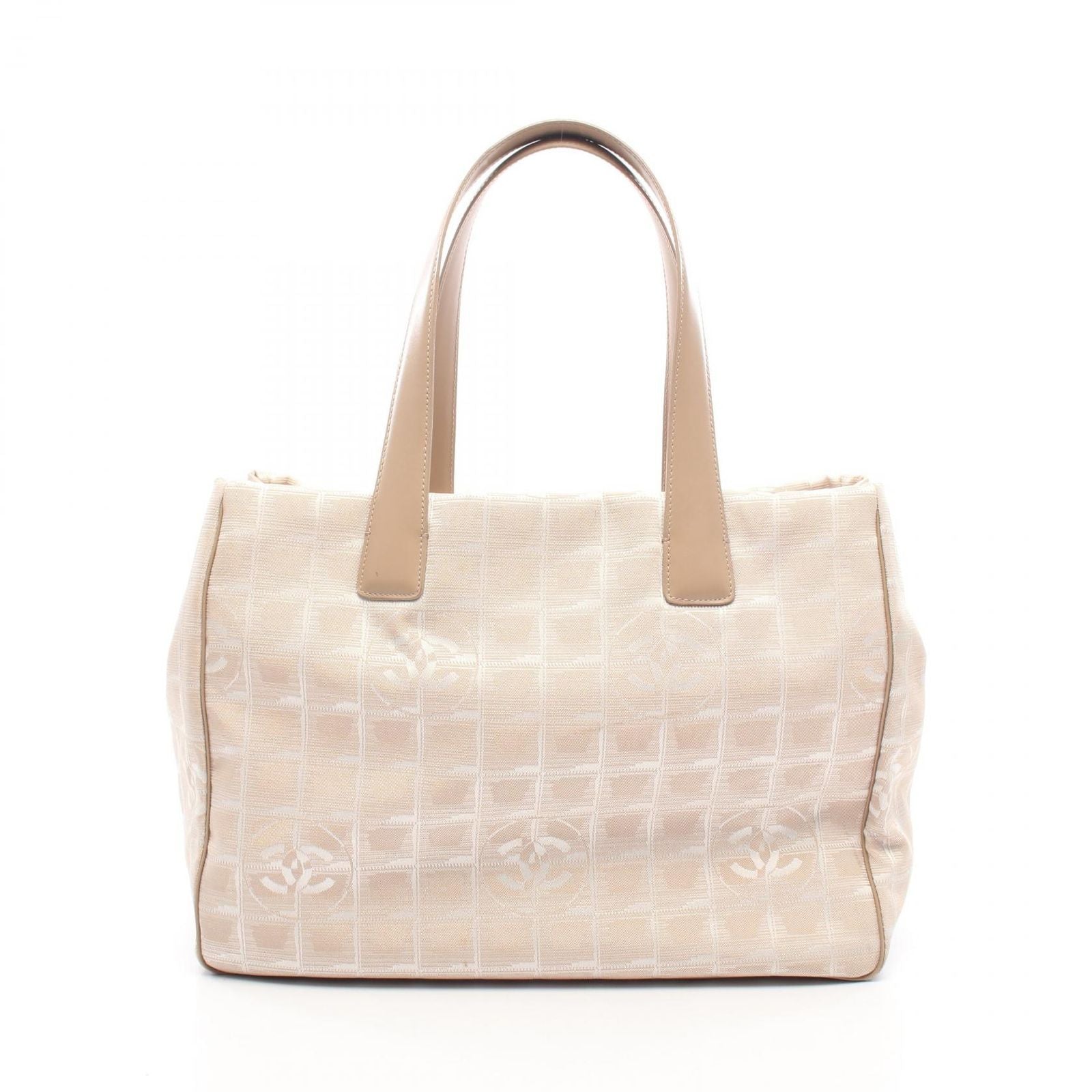 Chanel Tote New Travel Line MM Beige Leather New MM