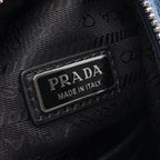 Prada Waist Bag Vitello Daino Blue Leather — view 4
