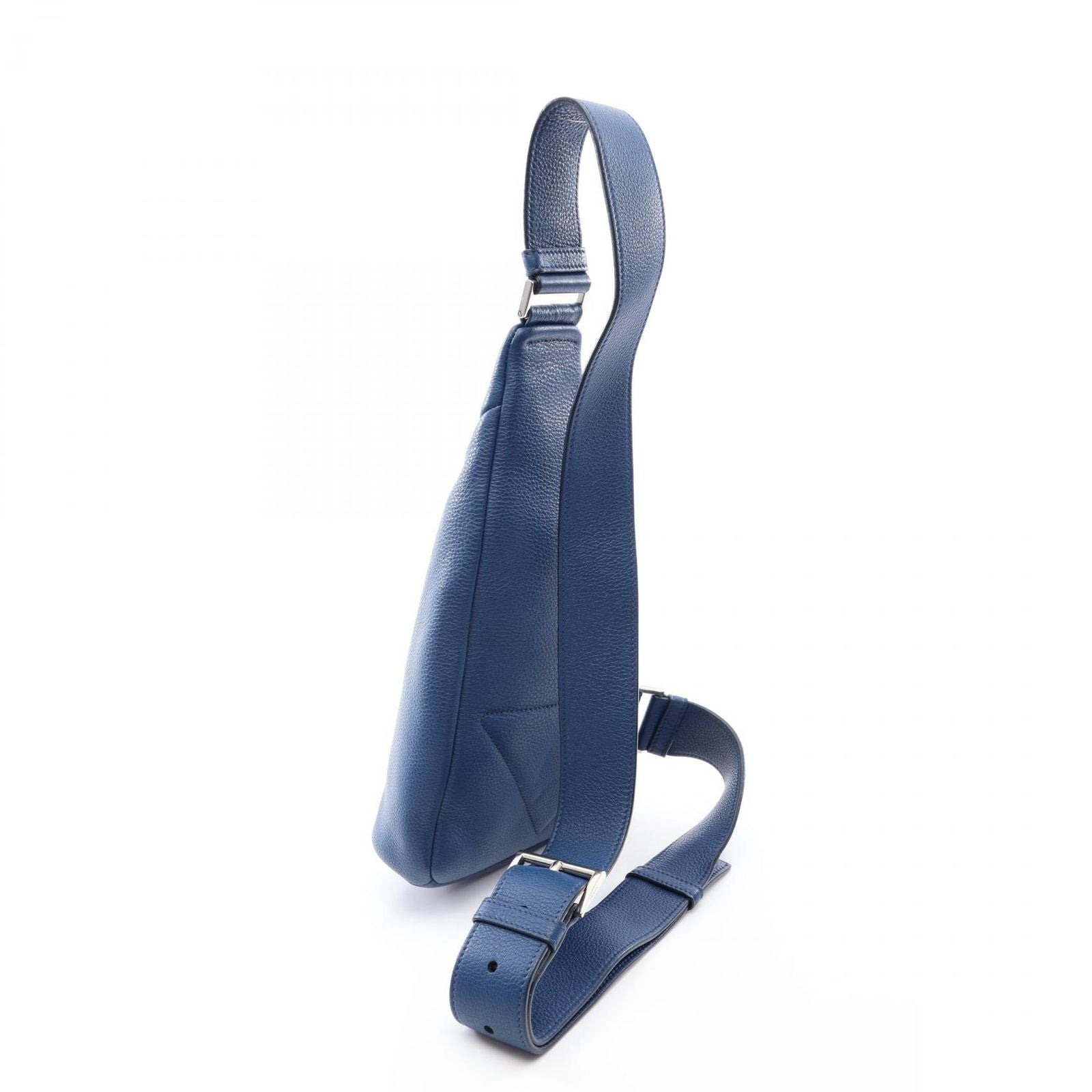 Prada Waist Bag Vitello Daino Blue Leather — view 2