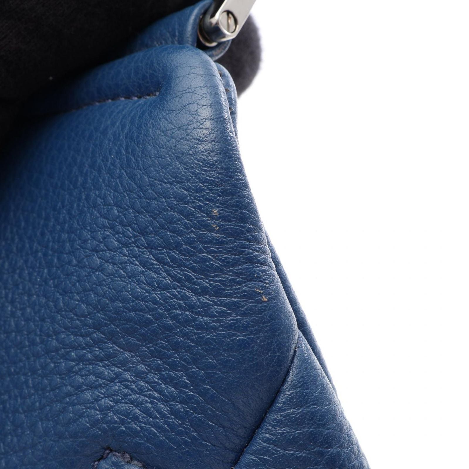 Prada Waist Bag Vitello Daino Blue Leather — view 6