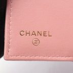 Chanel Trifold Wallet Classic Small Flap Quilted Metallic Pink Caviar Leather — view 5