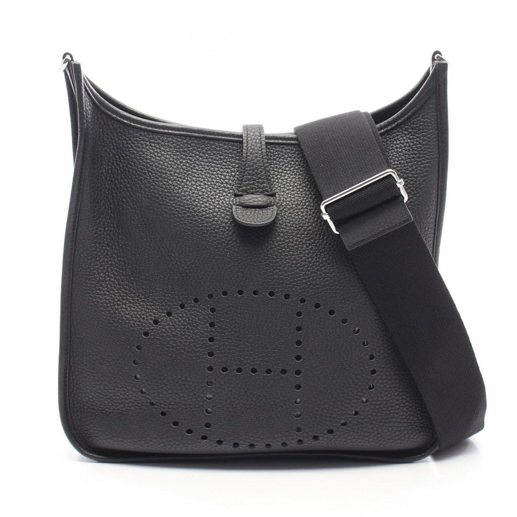 Hermes Shoulder Bag Evelyne 3 Trois PM Black Leather