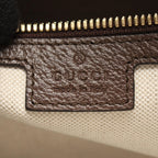 Gucci Shoulder Bag Jumbo GG Beige Dark Brown Canvas Leather — view 4