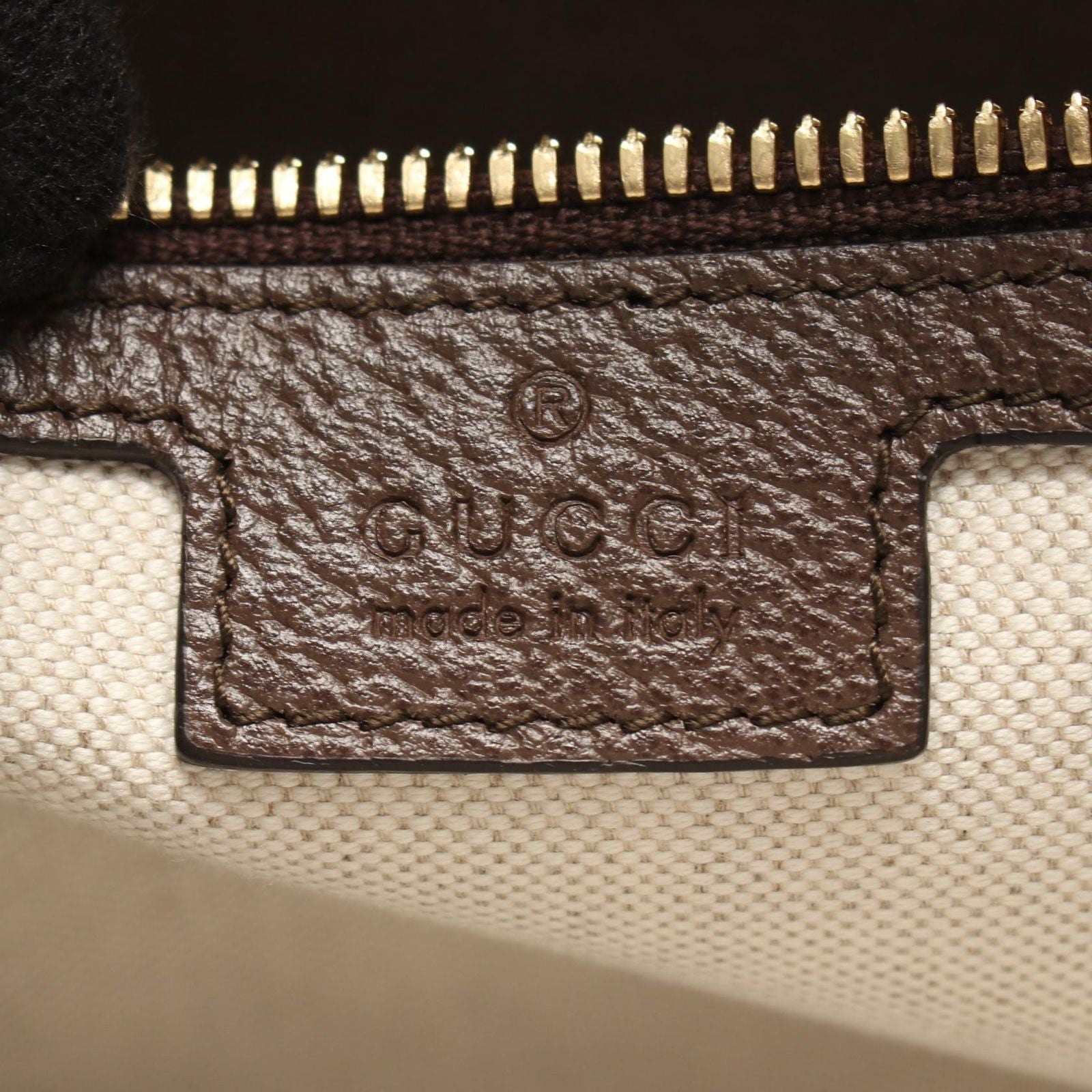 Gucci Shoulder Bag Jumbo GG Beige Dark Brown Canvas Leather — view 4