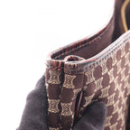 Celine Tote Macadam Dark Brown Canvas Leather — view 6