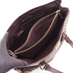Celine Tote Macadam Dark Brown Canvas Leather — view 3