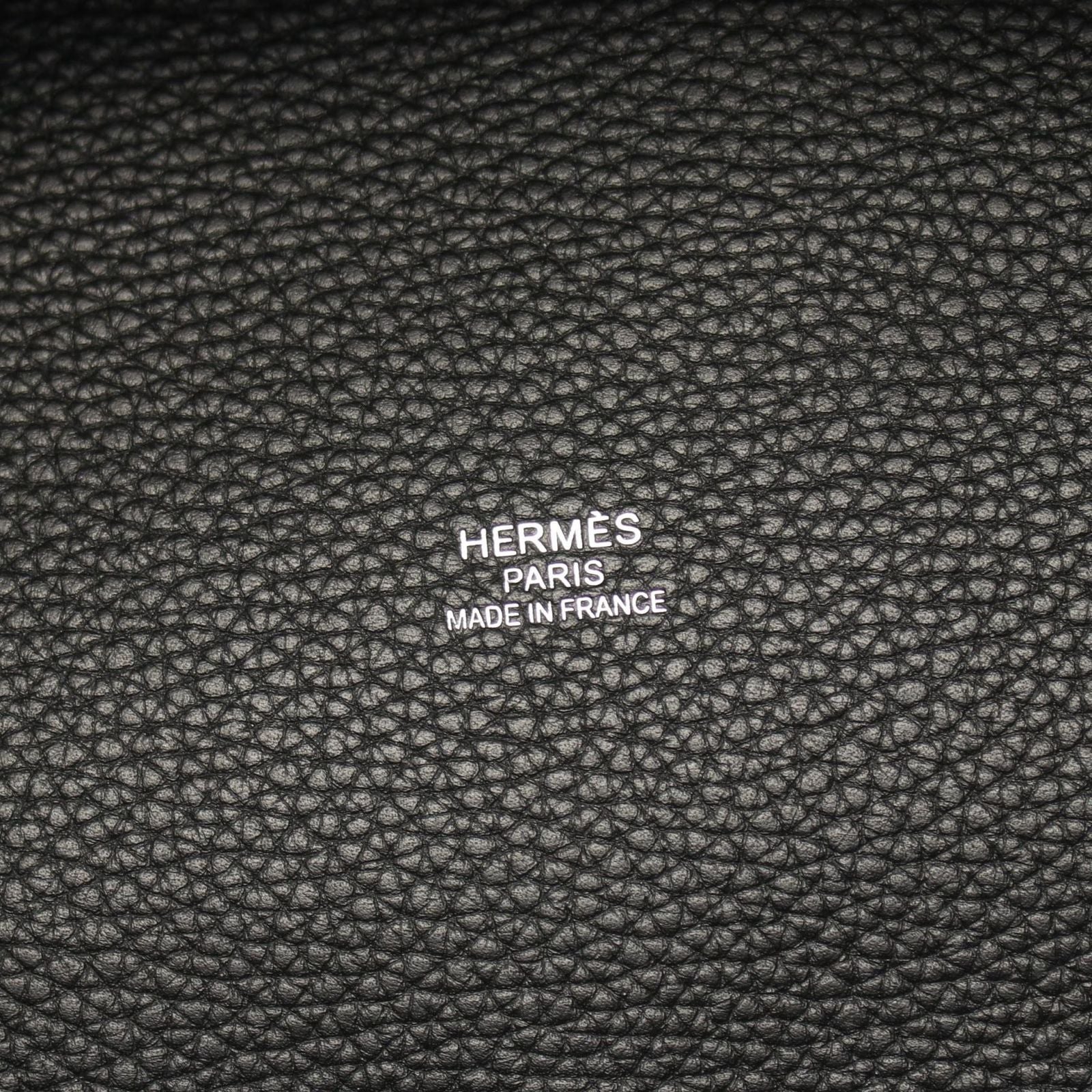 Hermes Tote Pure Sangle MM Black Canvas — view 4