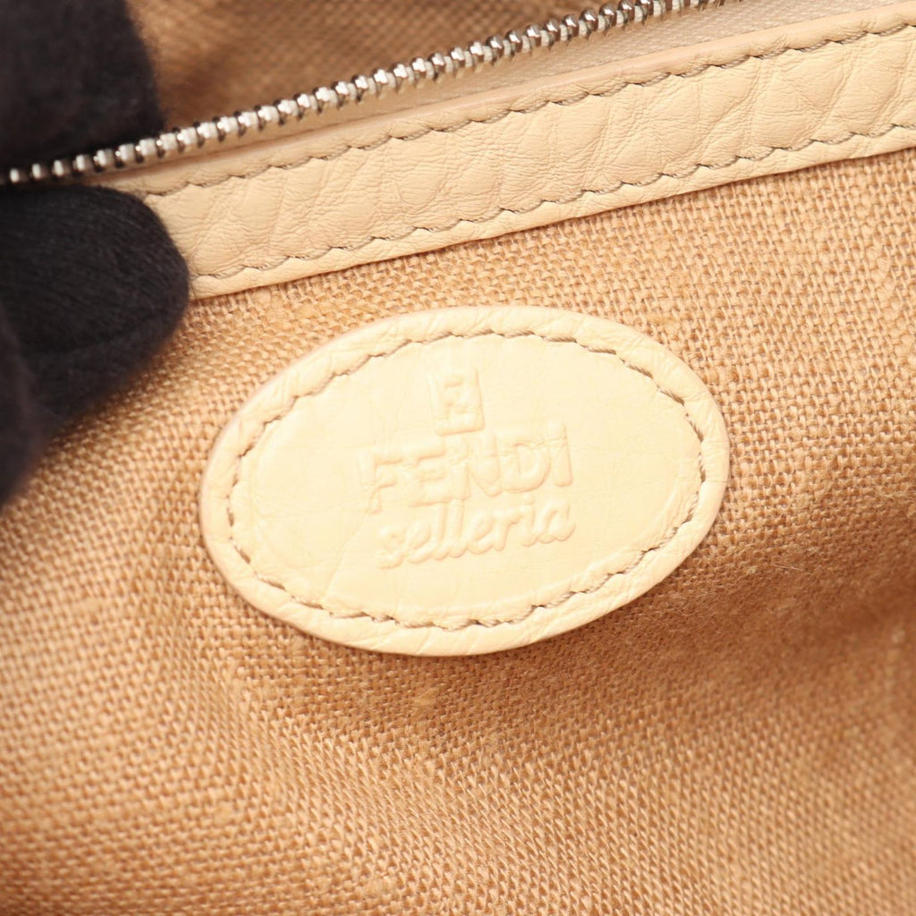 Fendi Shoulder Bag Selleria Cream Leather — view 4