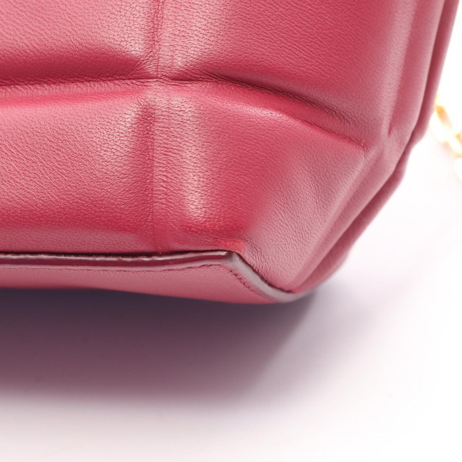 Bottega Veneta Shoulder Bag Padded Half Moon Winered Leather Chain — view 8
