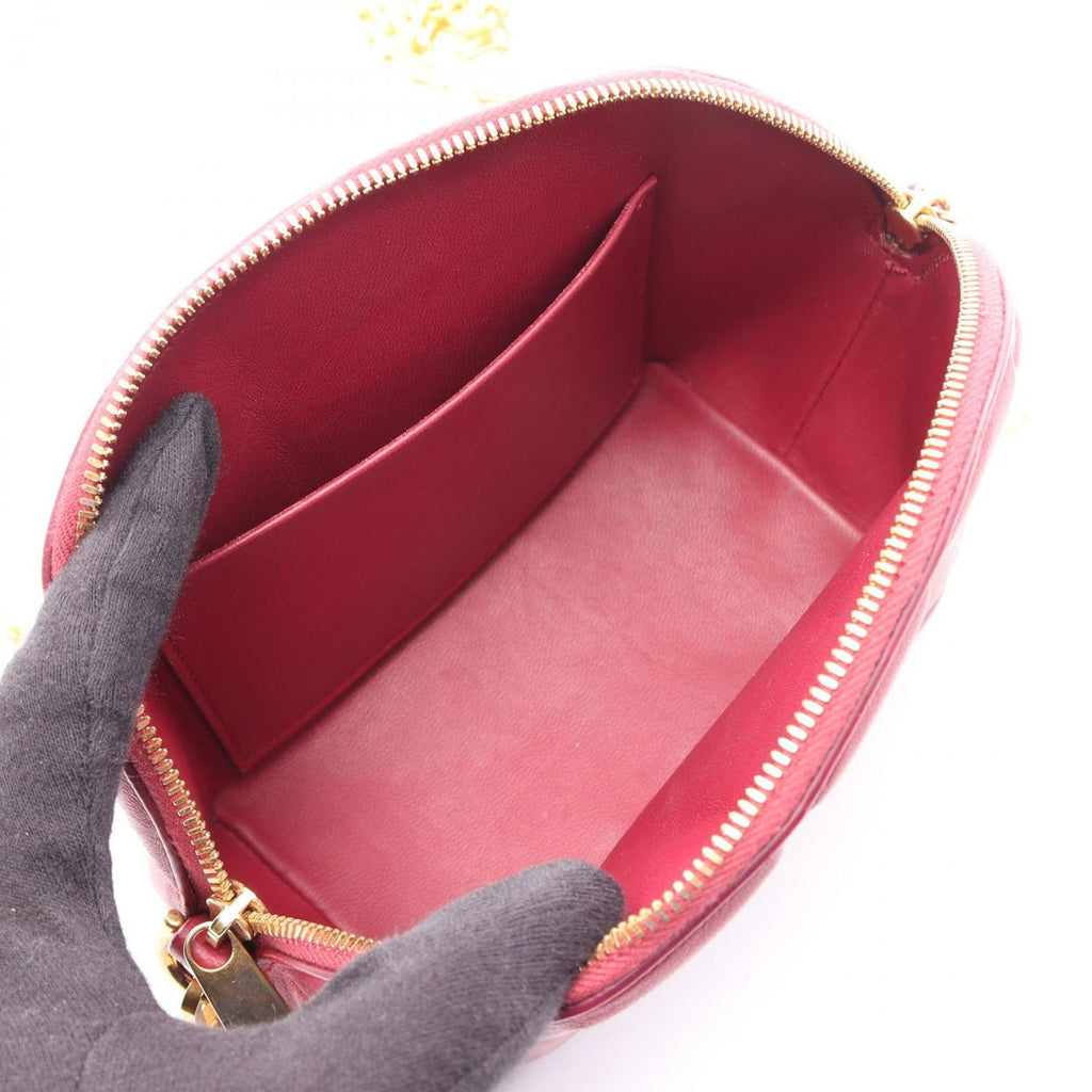 Bottega Veneta Shoulder Bag Padded Half Moon Winered Leather Chain — view 3