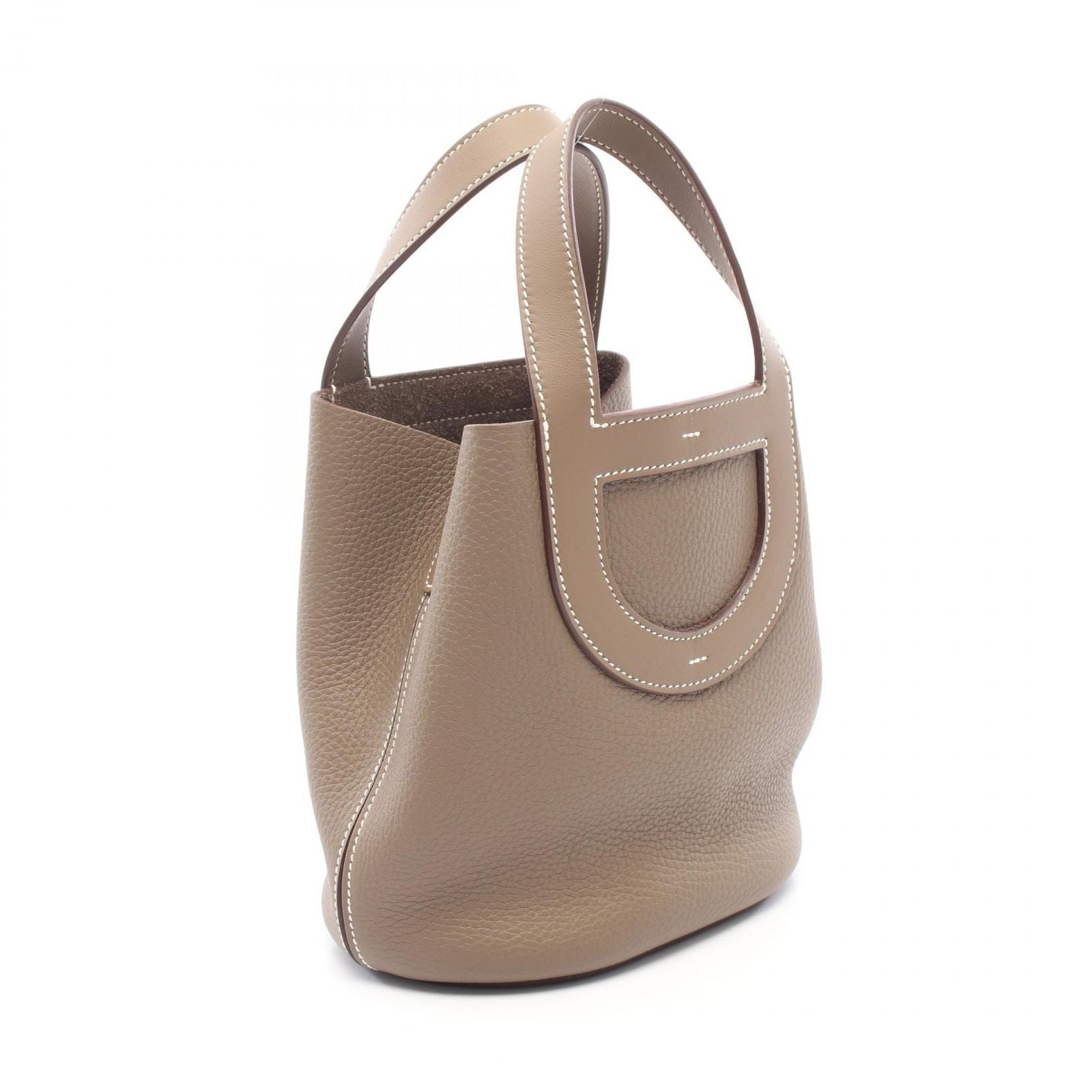 Hermes Handbag in the Loop 18 Etoupe Leather — view 2