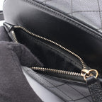 Chanel Shoulder Bag Quilted Top Handle 2-Way Black Leather Chain — view 6