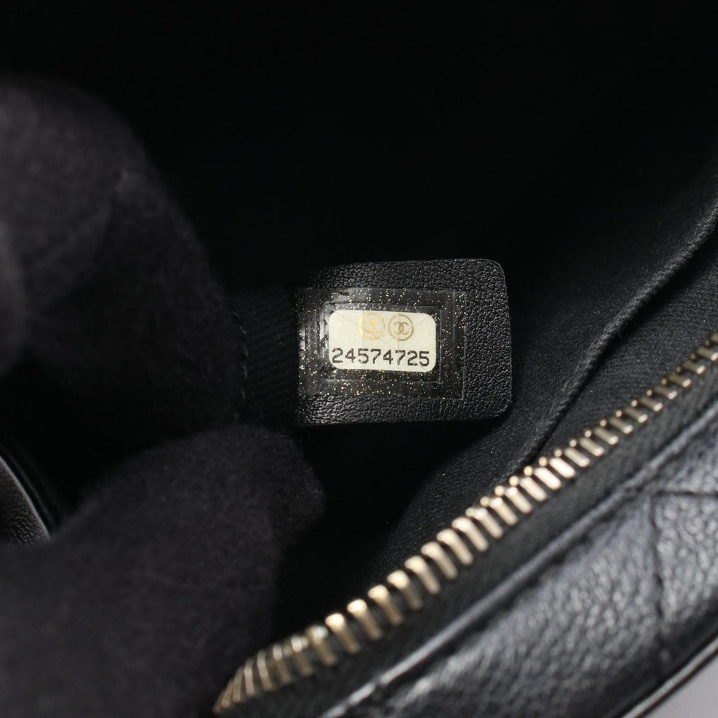 Chanel Shoulder Bag Quilted Top Handle 2-Way Black Leather Chain — view 5