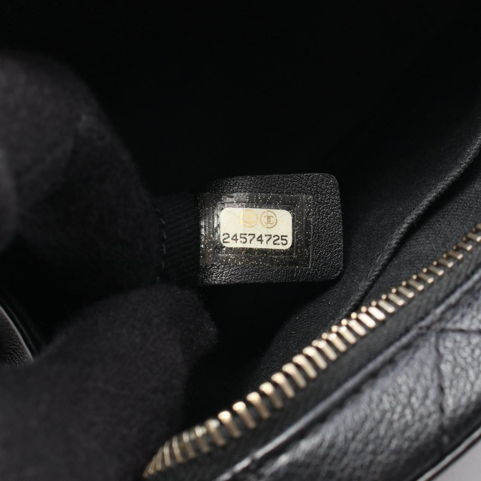 Chanel Shoulder Bag Quilted Top Handle 2-Way Black Leather Chain — view 5