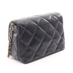 Chanel Shoulder Bag Quilted Mini Flap Black Lambskin Small Chain — view 2
