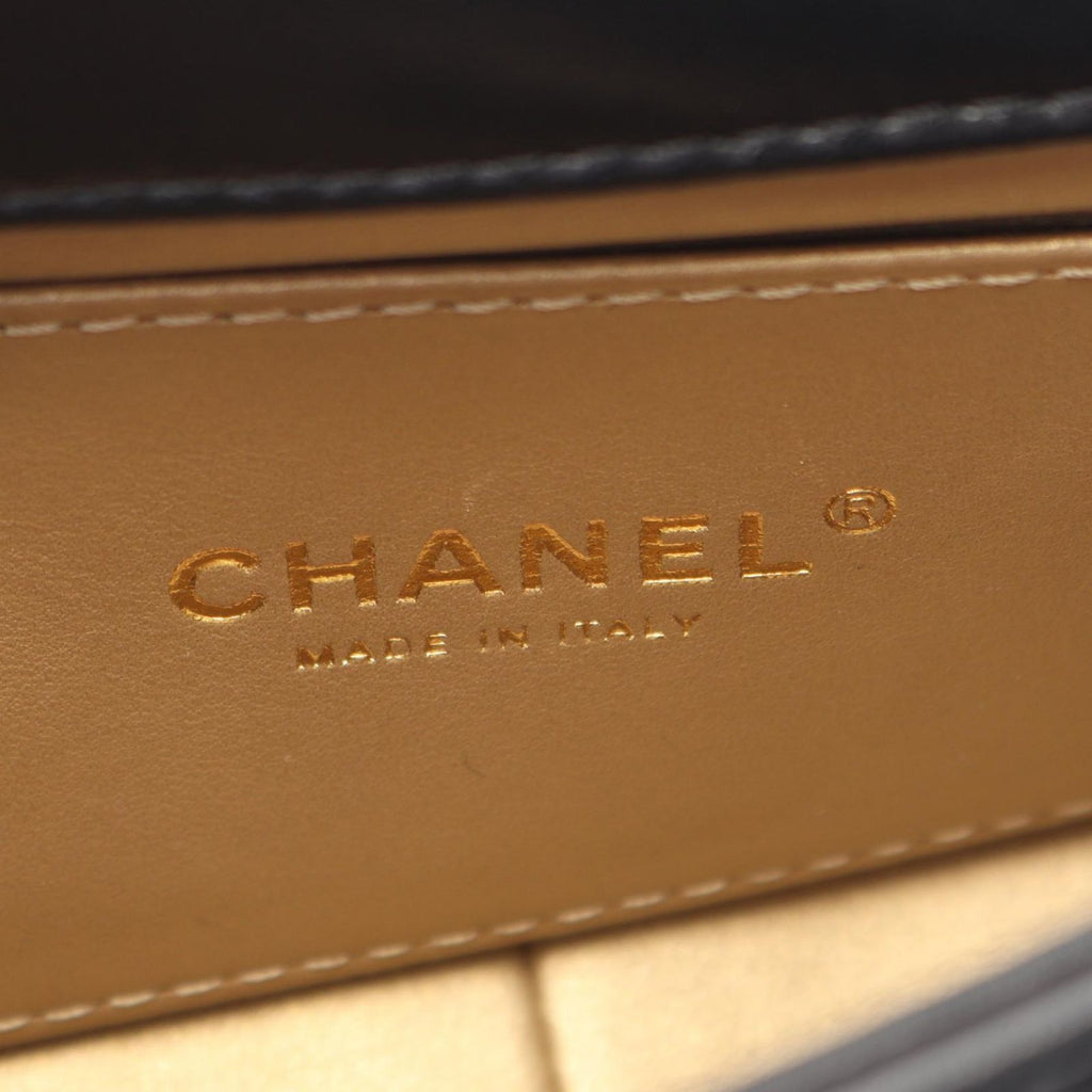 Chanel Shoulder Bag Quilted Mini Flap Black Lambskin Small Chain — view 4