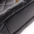 Chanel Shoulder Bag Quilted Mini Flap Black Lambskin Small Chain — view 7