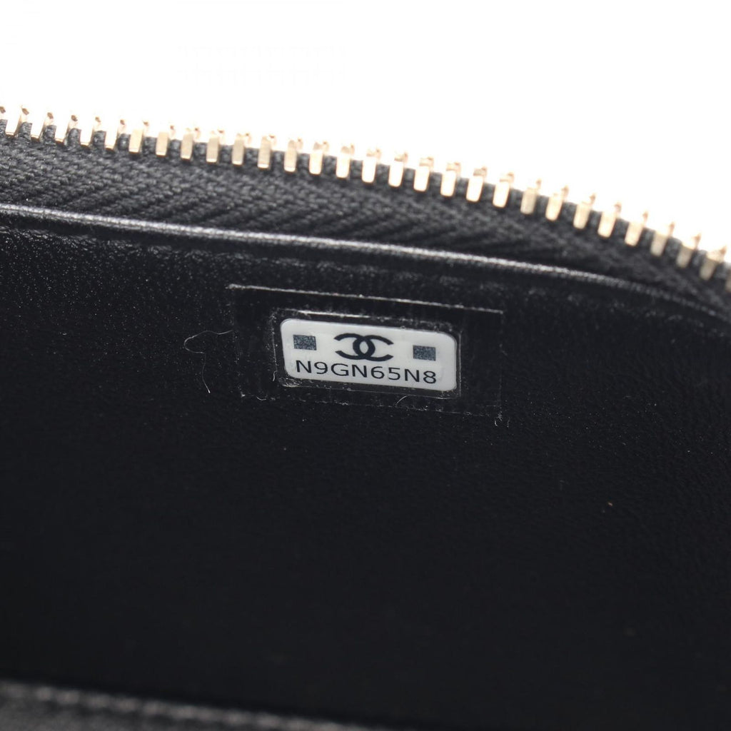 Chanel Shoulder Bag Quilted Vanity Black Calf Chain — view 5