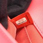 Chanel Shoulder Bag Quilted Red Pink Lambskin Small Chain — view 5