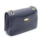 Chanel Shoulder Bag CC Logo Navy Gold Caviar Leather Chain — view 2