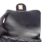 Chanel Shoulder Bag Quilted Chain Around Pearl Black Lambskin — view 6