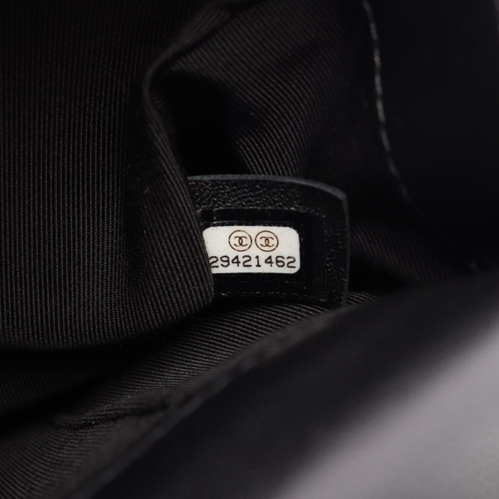 Chanel Shoulder Bag Quilted Chain Around Pearl Black Lambskin — view 5