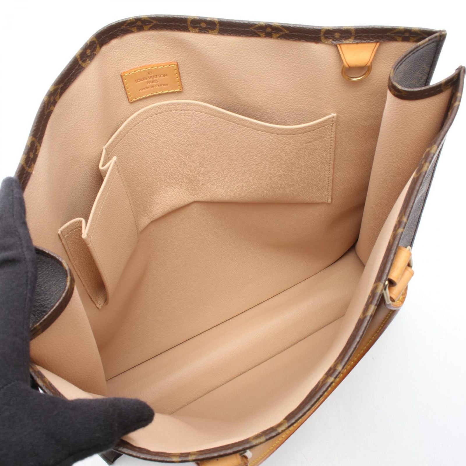 Louis Vuitton Tote Sac Plat Monogram Canvas Leather Sac — view 3