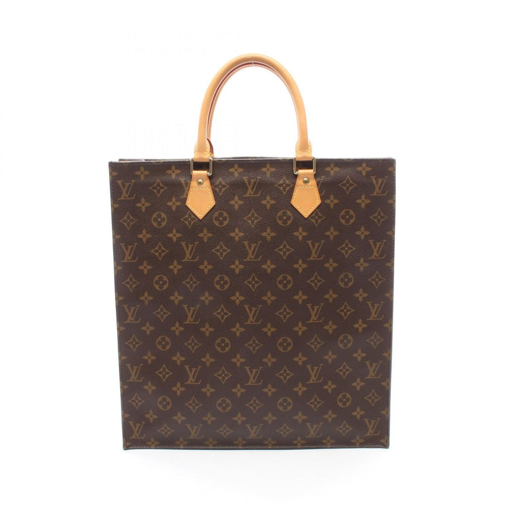 Louis Vuitton Tote Sac Plat Monogram Canvas Leather Sac