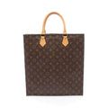 Louis Vuitton Tote Sac Plat Monogram Canvas Leather Sac