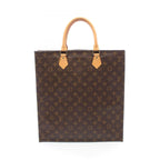 Louis Vuitton Tote Sac Plat Monogram Canvas Leather Sac