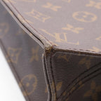 Louis Vuitton Tote Sac Plat Monogram Canvas Leather Sac — view 7