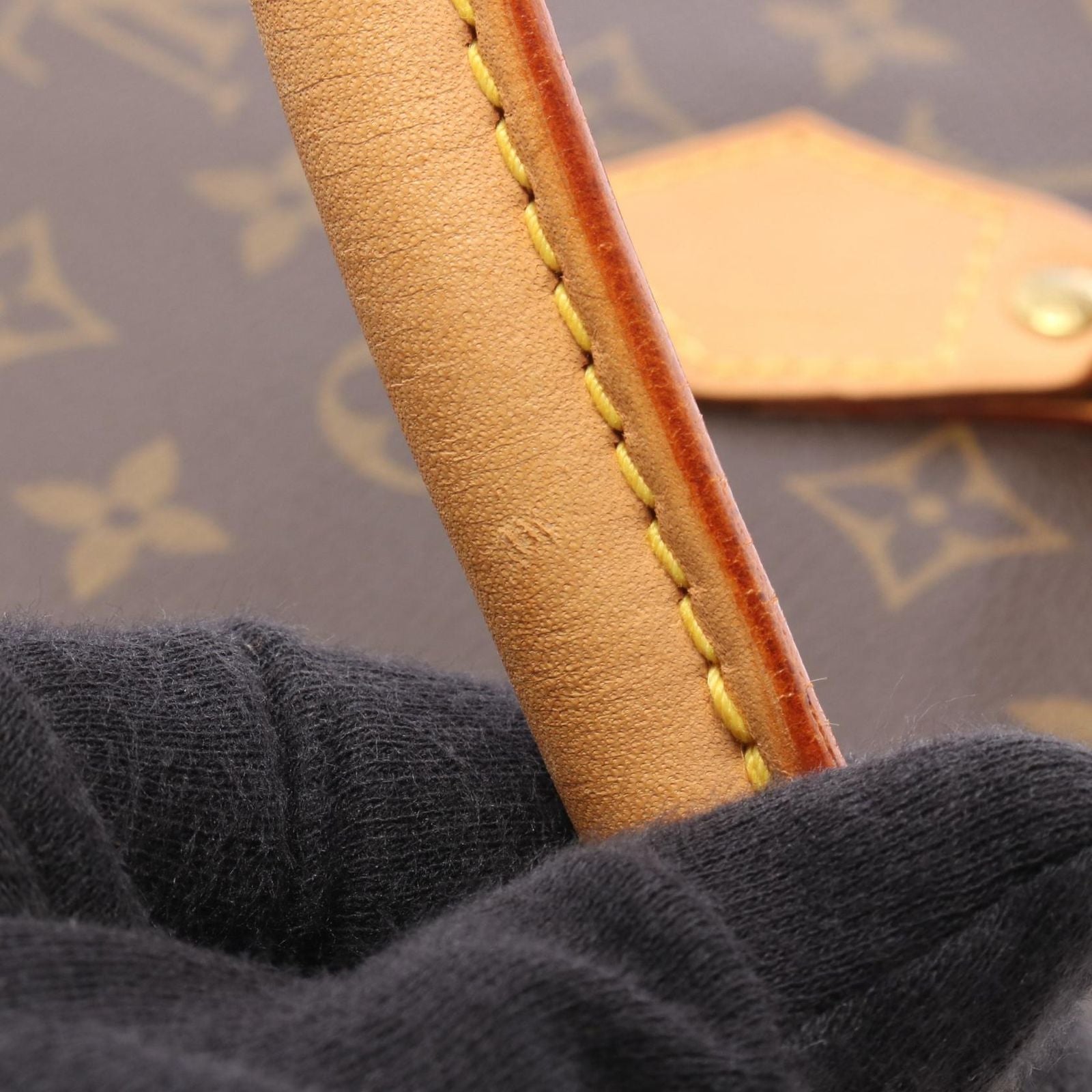 Louis Vuitton Tote Sac Plat Monogram Canvas Leather Sac — view 8