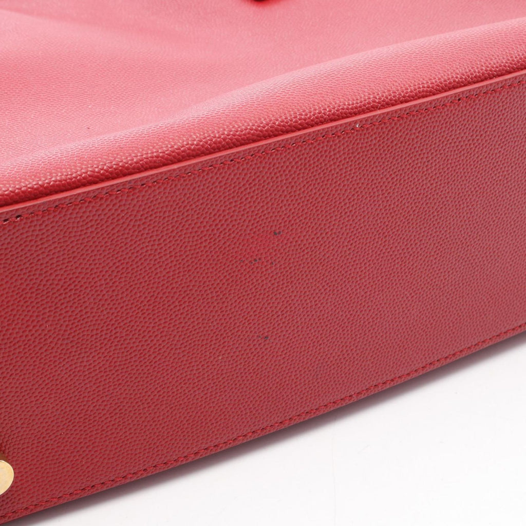 Saint Laurent Paris Handbag Museum 2-Way Red Leather Hand — view 7