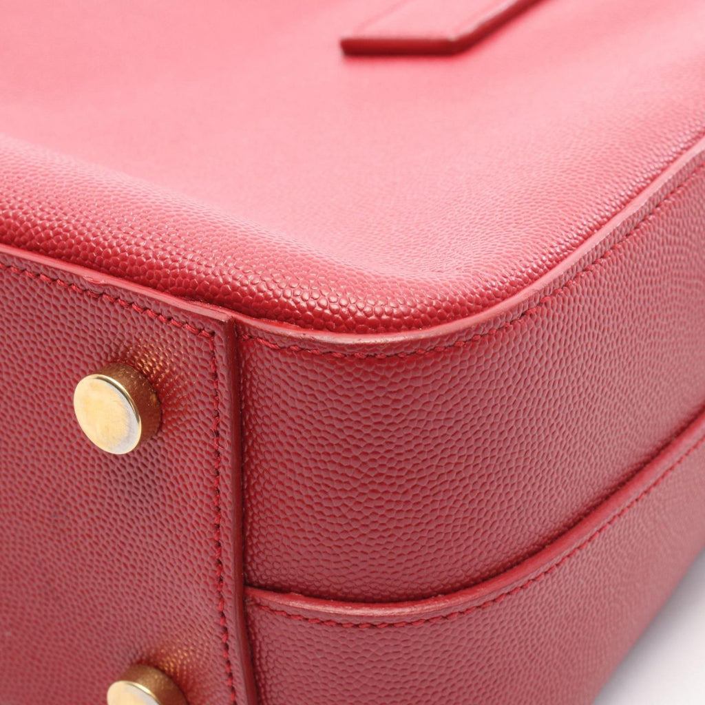 Saint Laurent Paris Handbag Museum 2-Way Red Leather Hand — view 8