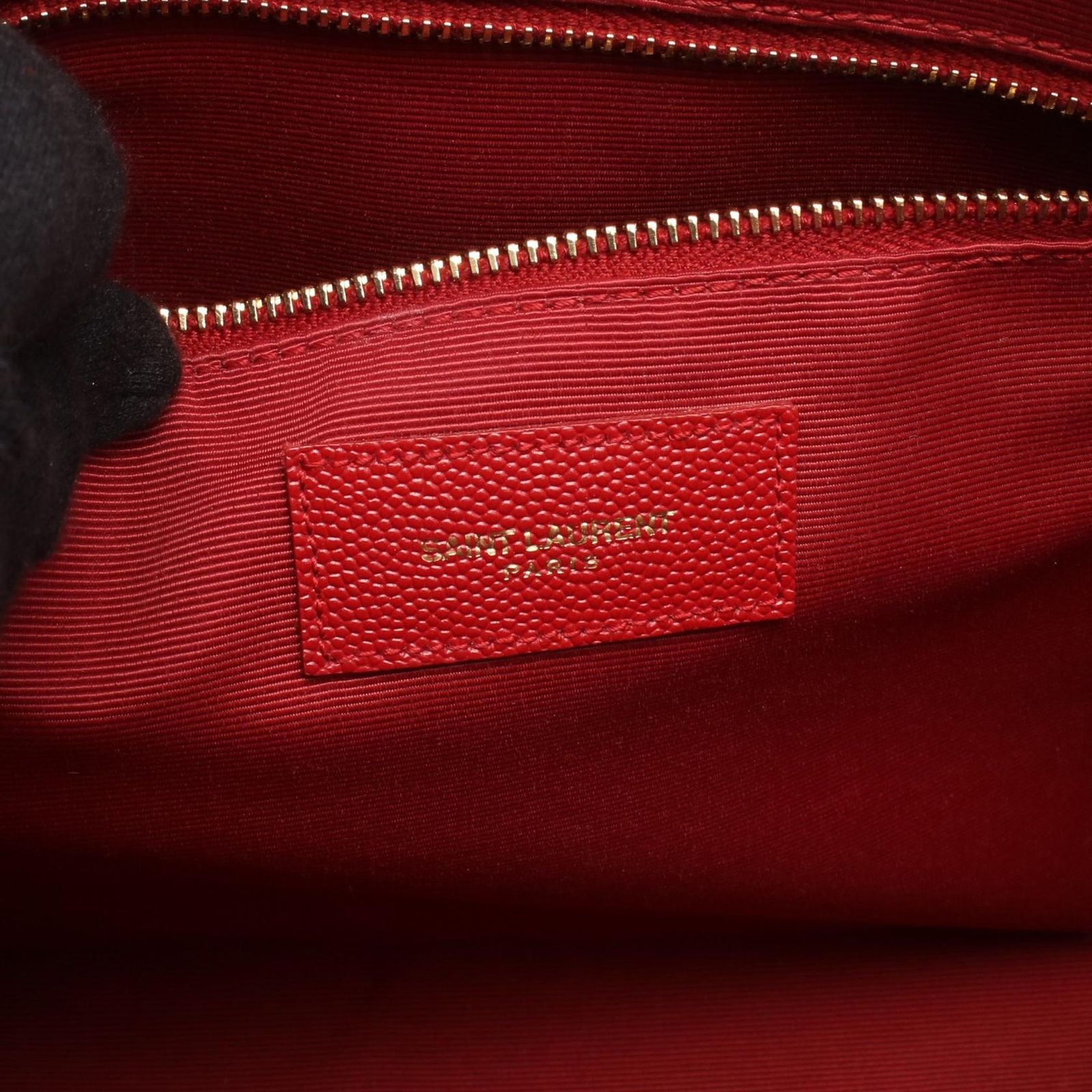 Saint Laurent Paris Handbag Museum 2-Way Red Leather Hand — view 4