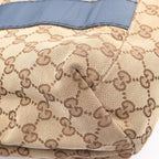 Gucci Tote Bamboo GG Canvas Beige Blue — view 5