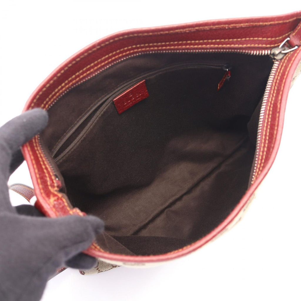 Gucci Shoulder Bag GG Canvas Beige Bordeaux — view 3
