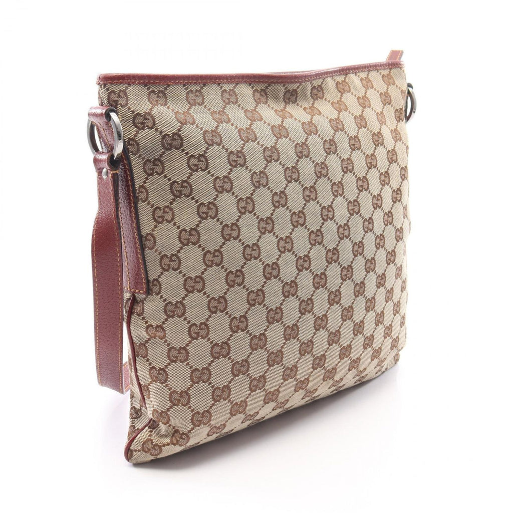 Gucci Shoulder Bag GG Canvas Beige Bordeaux — view 2