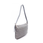 Fendi Shoulder Bag Mamma Bucket Zucchino Navy Gray Canvas Leather — view 2