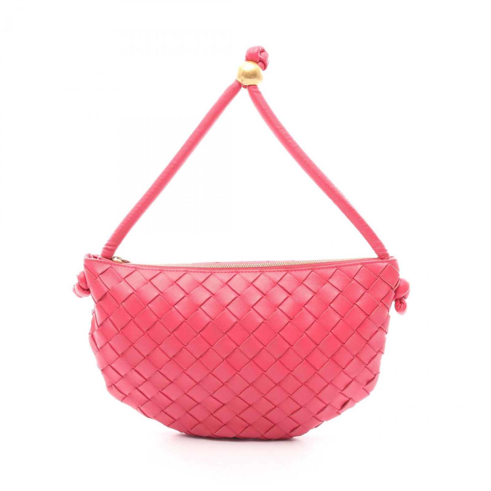 Bottega Veneta Handbag Intrecciato Small Turn Pouch Pink Leather