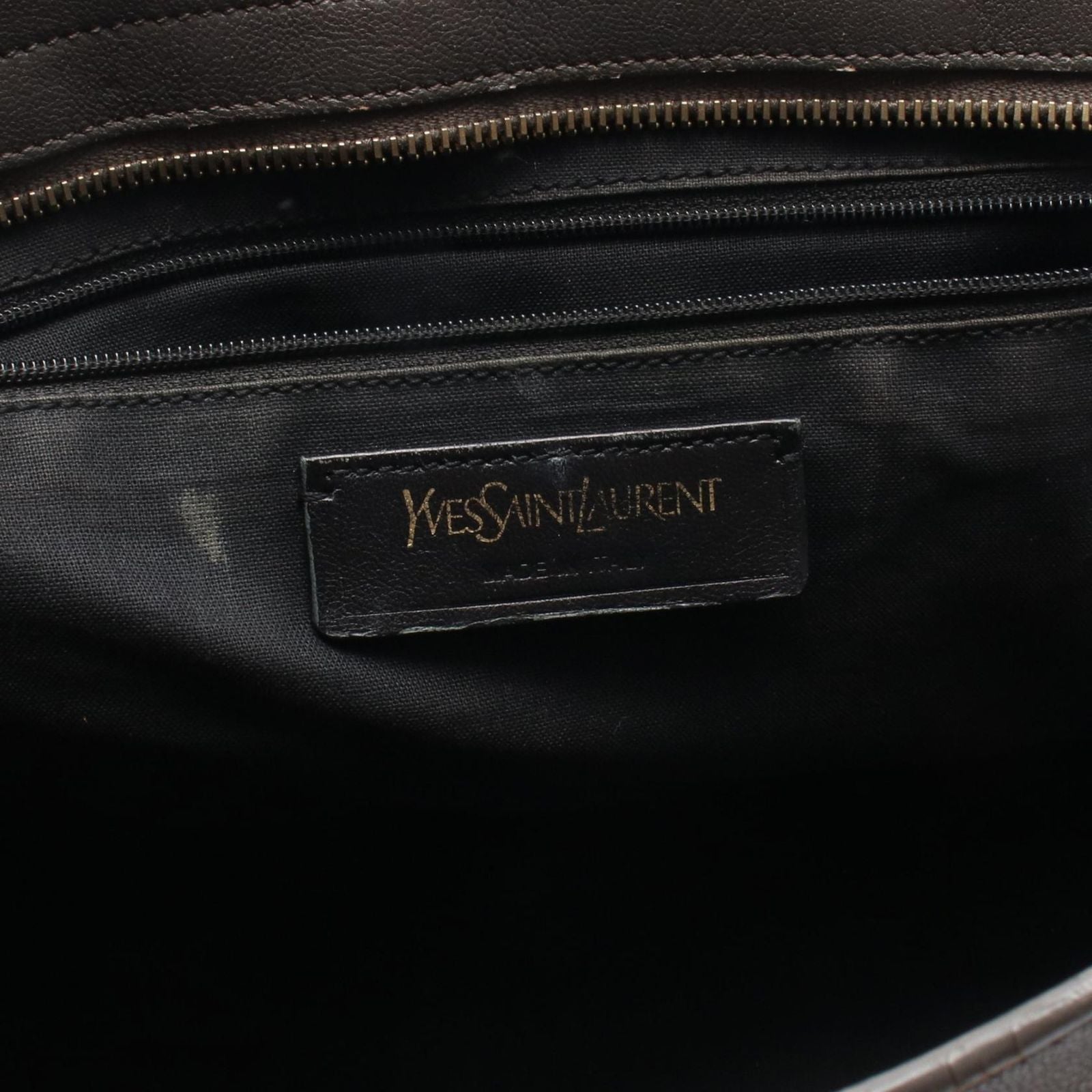 Saint Laurent Handbag Petit Cabas Line 2-Way Gray Leather Hand — view 4