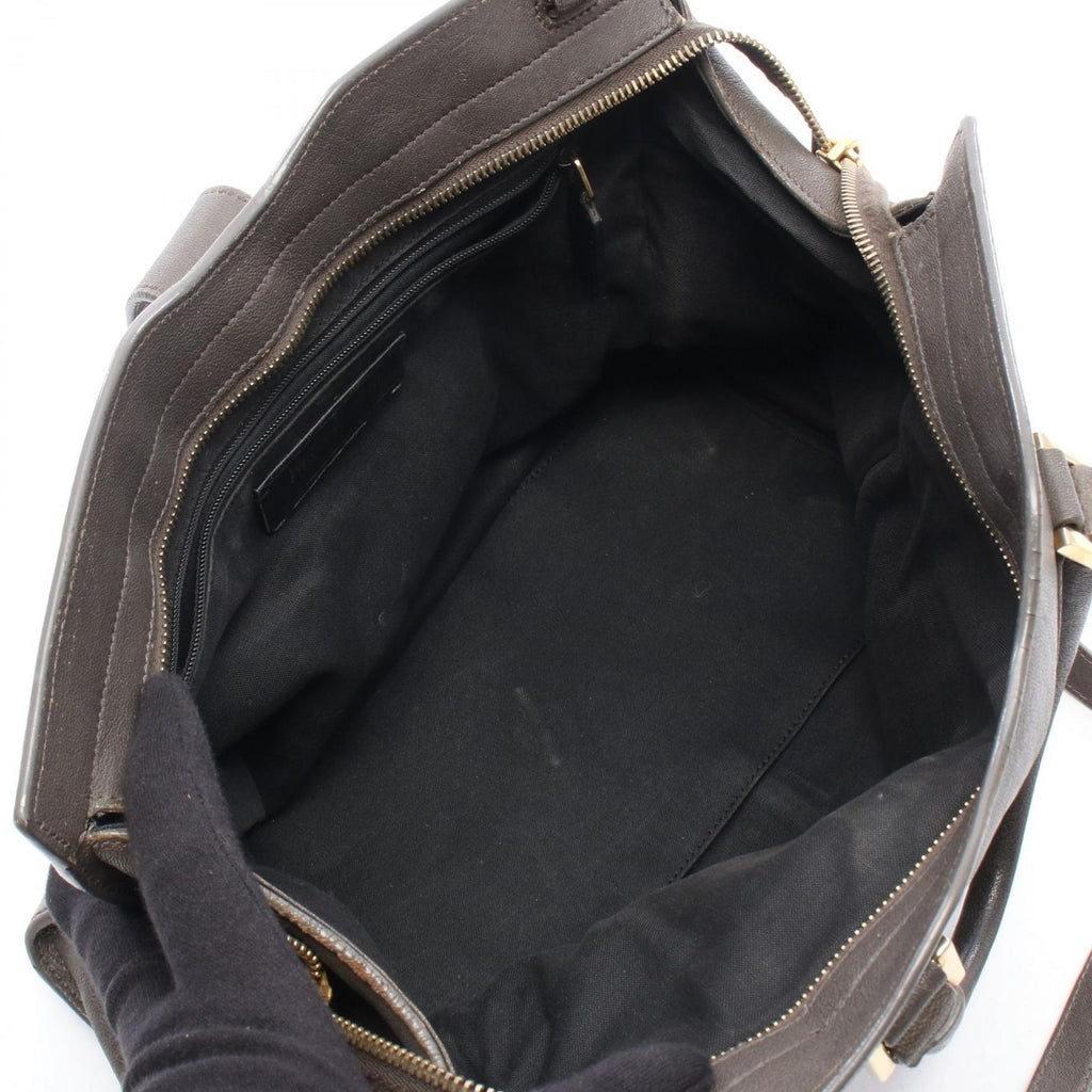 Saint Laurent Handbag Petit Cabas Line 2-Way Gray Leather Hand — view 3