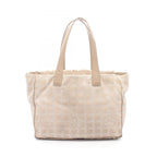 Chanel Tote New Travel Line MM Beige Leather New MM