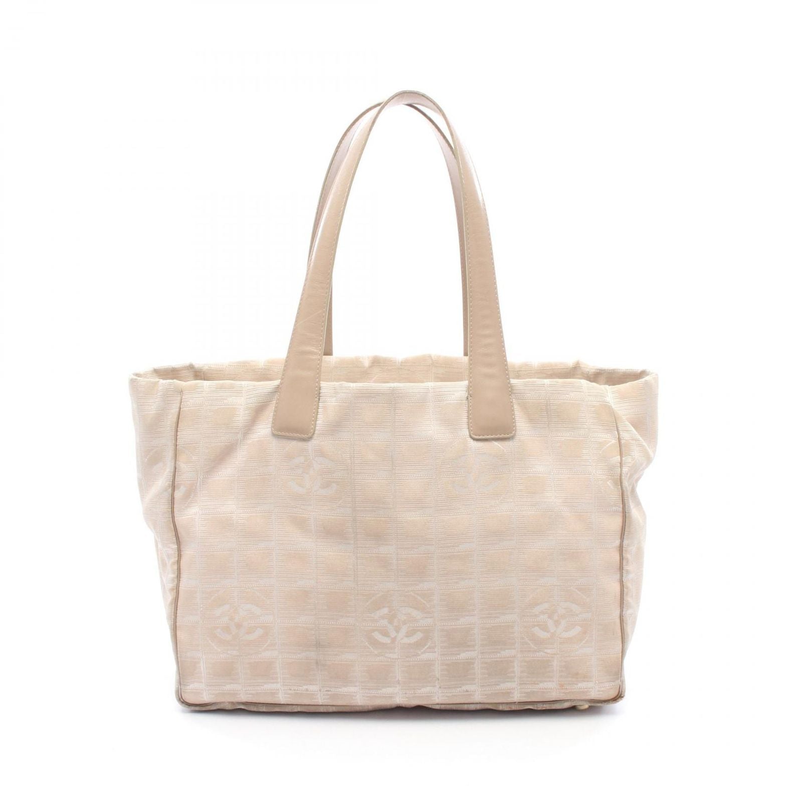 Chanel Tote New Travel Line MM Beige Leather New MM