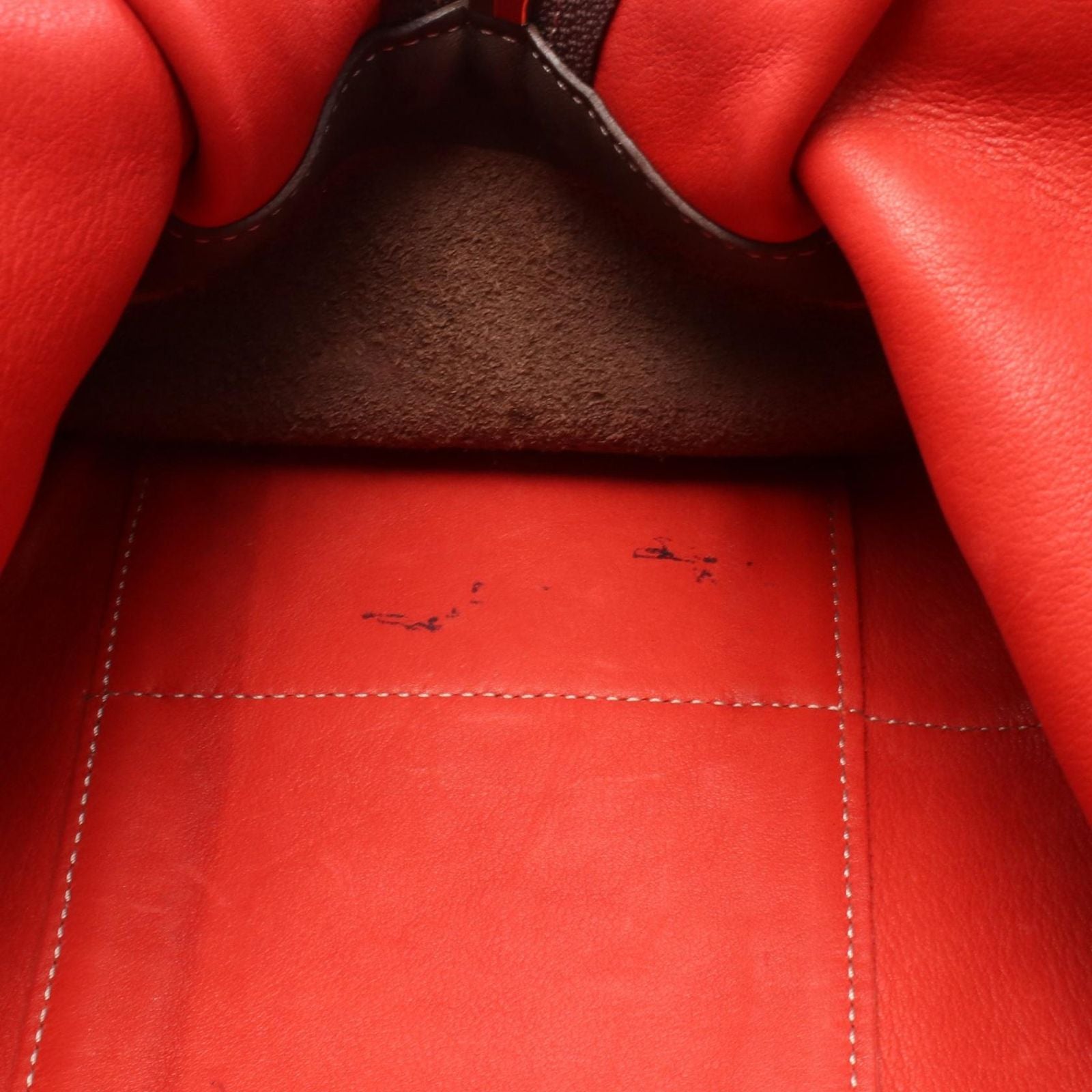 Loewe Handbag Amazona 32 Red Brown Suede Leather Hand — view 5
