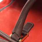 Loewe Handbag Amazona 32 Red Brown Suede Leather Hand — view 9