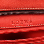 Loewe Handbag Amazona 32 Red Brown Suede Leather Hand — view 4
