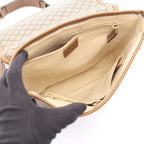 Gucci Shoulder Bag Diamante Brown Beige Canvas Leather — view 3