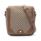 Gucci Shoulder Bag Diamante Brown Beige Canvas Leather